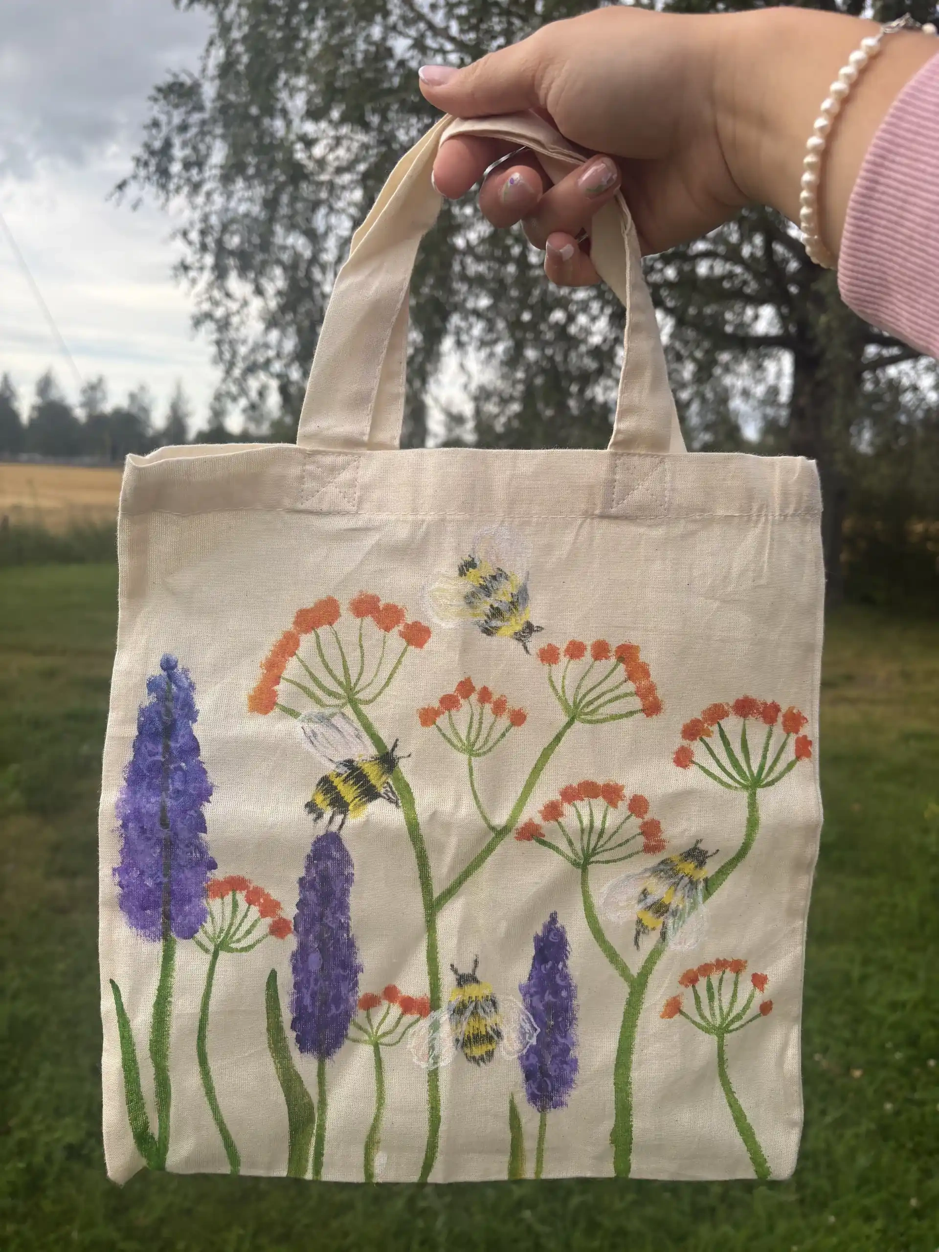 Bier & blomster mini-tote