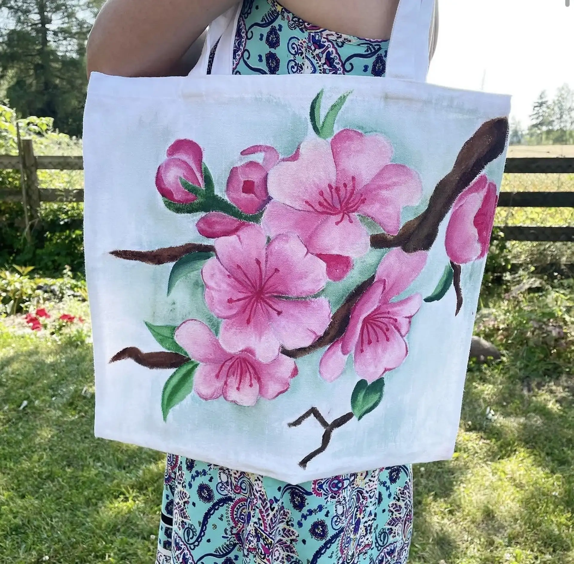 Kirsebærblomst-toteveske